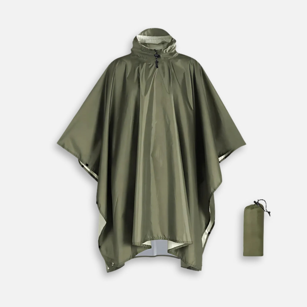 Poncho Kaki ImpermÃ©able RandonnÃ©e - Bracksley