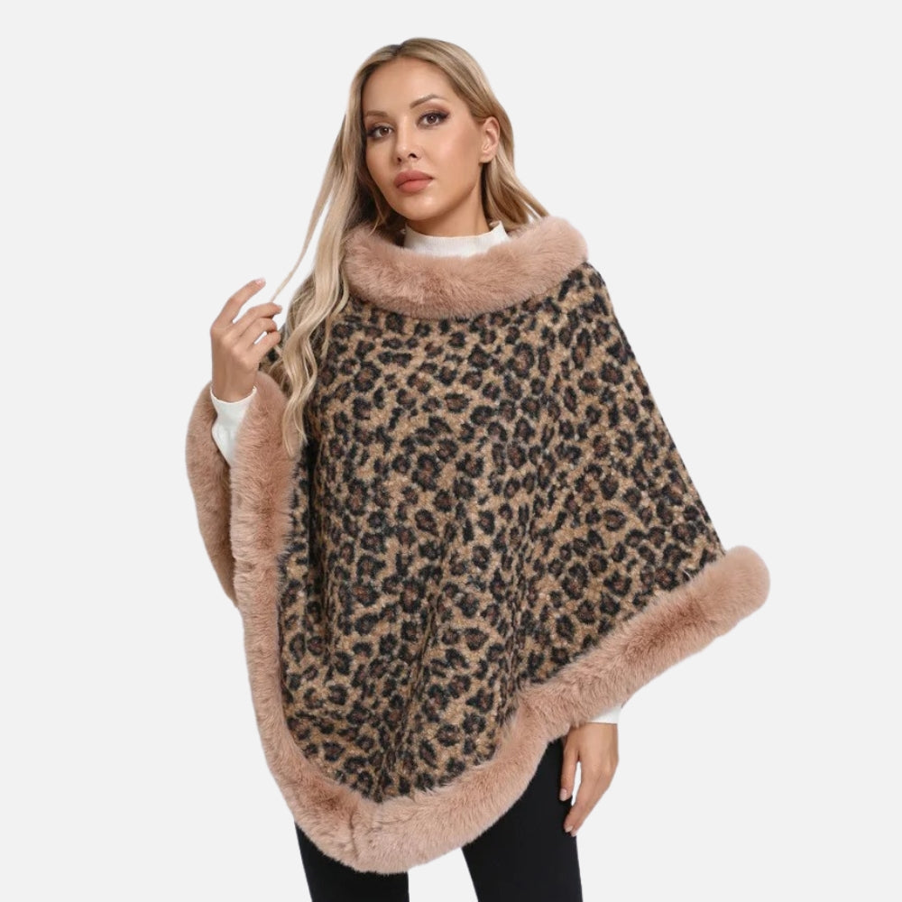 Poncho Leopard Femme vue 2 - Bracksley