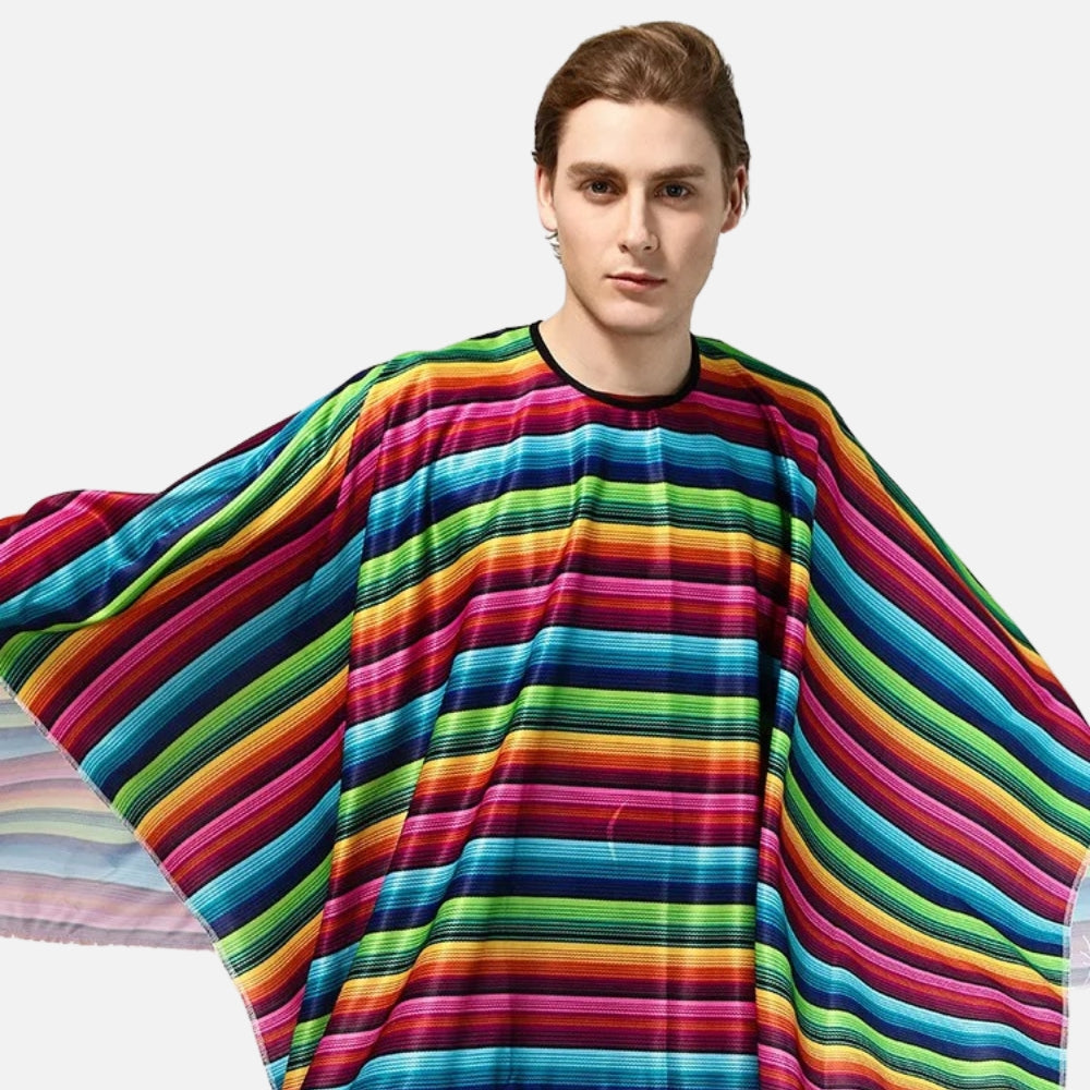 Poncho Mexicain Ã  Franges vue 2 - Bracksley