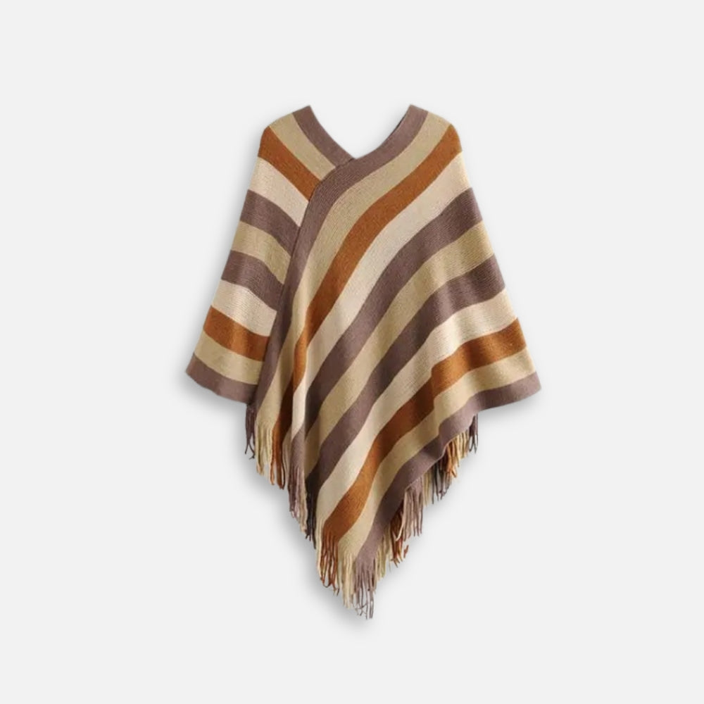 Poncho Mexicain Ã  Rayures vue 2 - Bracksley