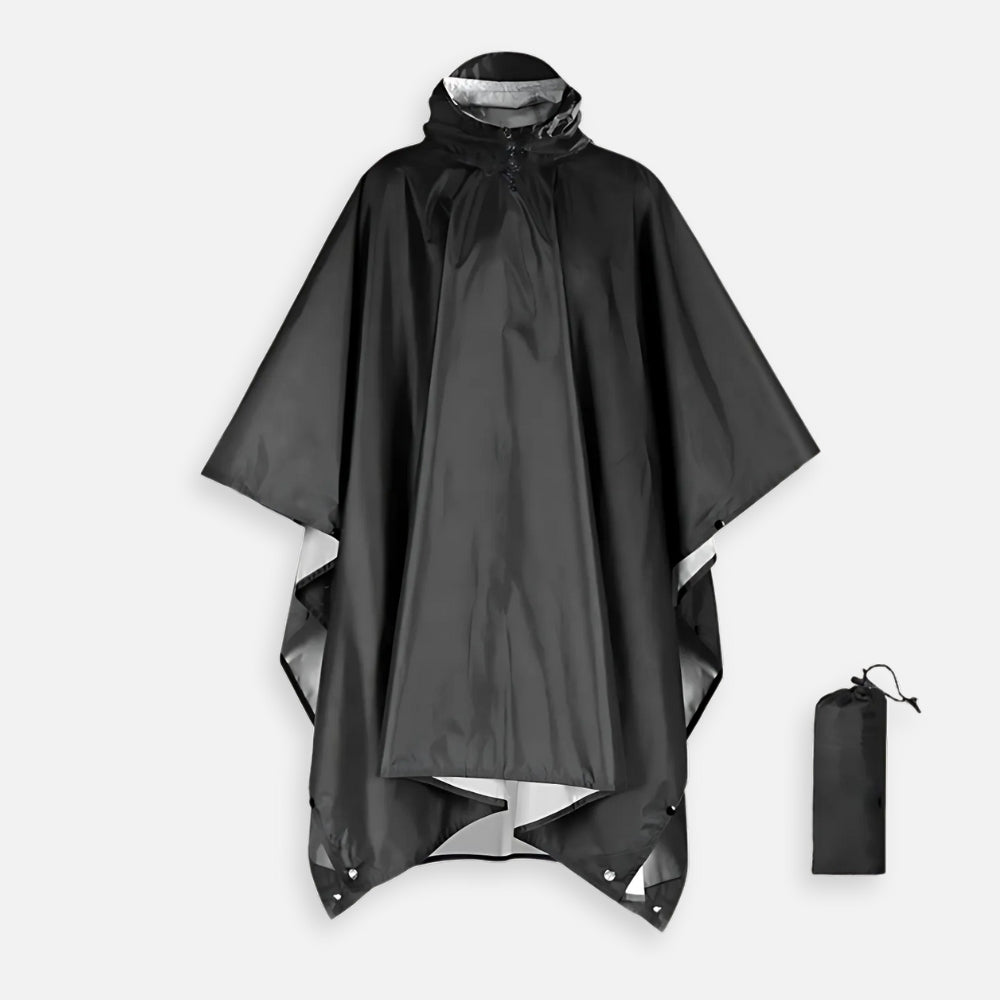 Poncho Noir ImpermÃ©able RandonnÃ©e - Bracksley