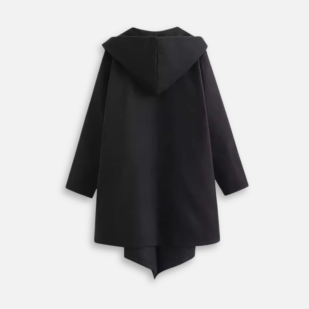 Poncho Noir Ã€ Capuche vue 2 - Bracksley