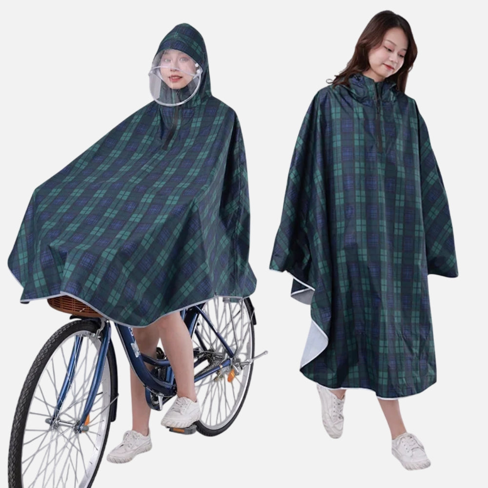 Poncho VÃ©lo Pluie Carreaux - Bracksley