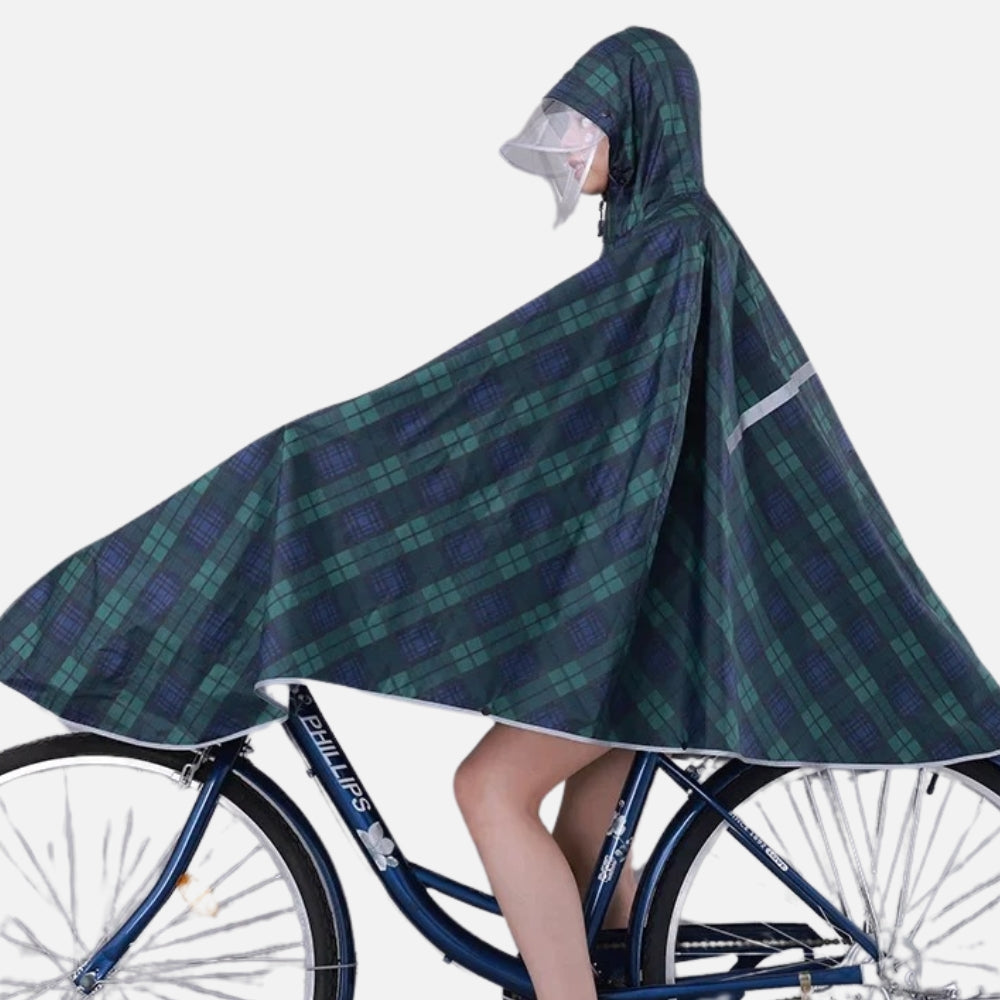 Poncho VÃ©lo Pluie Carreaux vue 2 - Bracksley