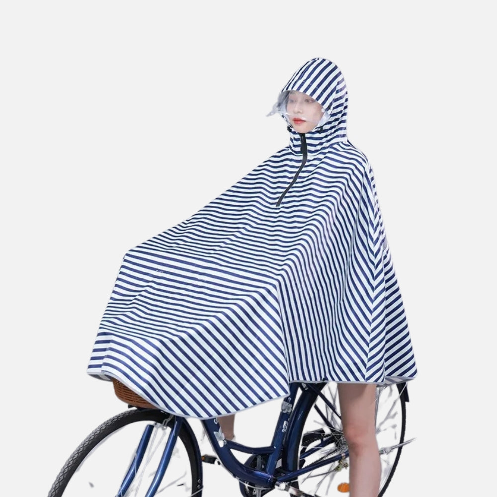 Poncho VÃ©lo Pluie MariniÃ¨re vue 2 - Bracksley