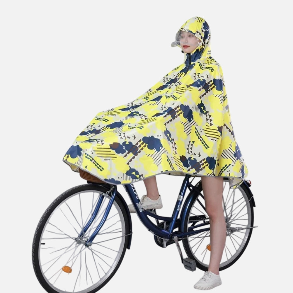 Poncho VÃ©lo Pluie Motifs Nuages - Bracksley