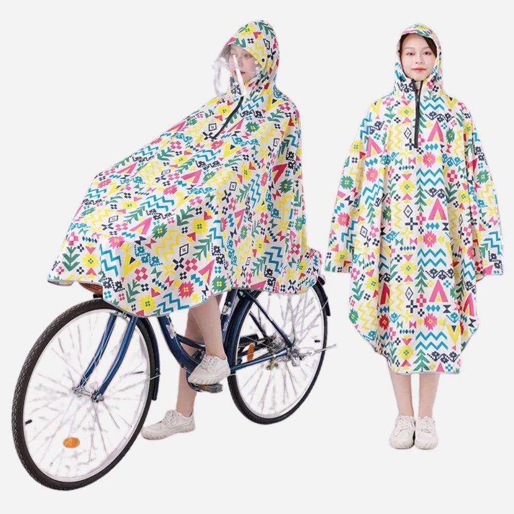 Poncho VÃ©lo Pluie Multiples Motifs vue 2 - Bracksley
