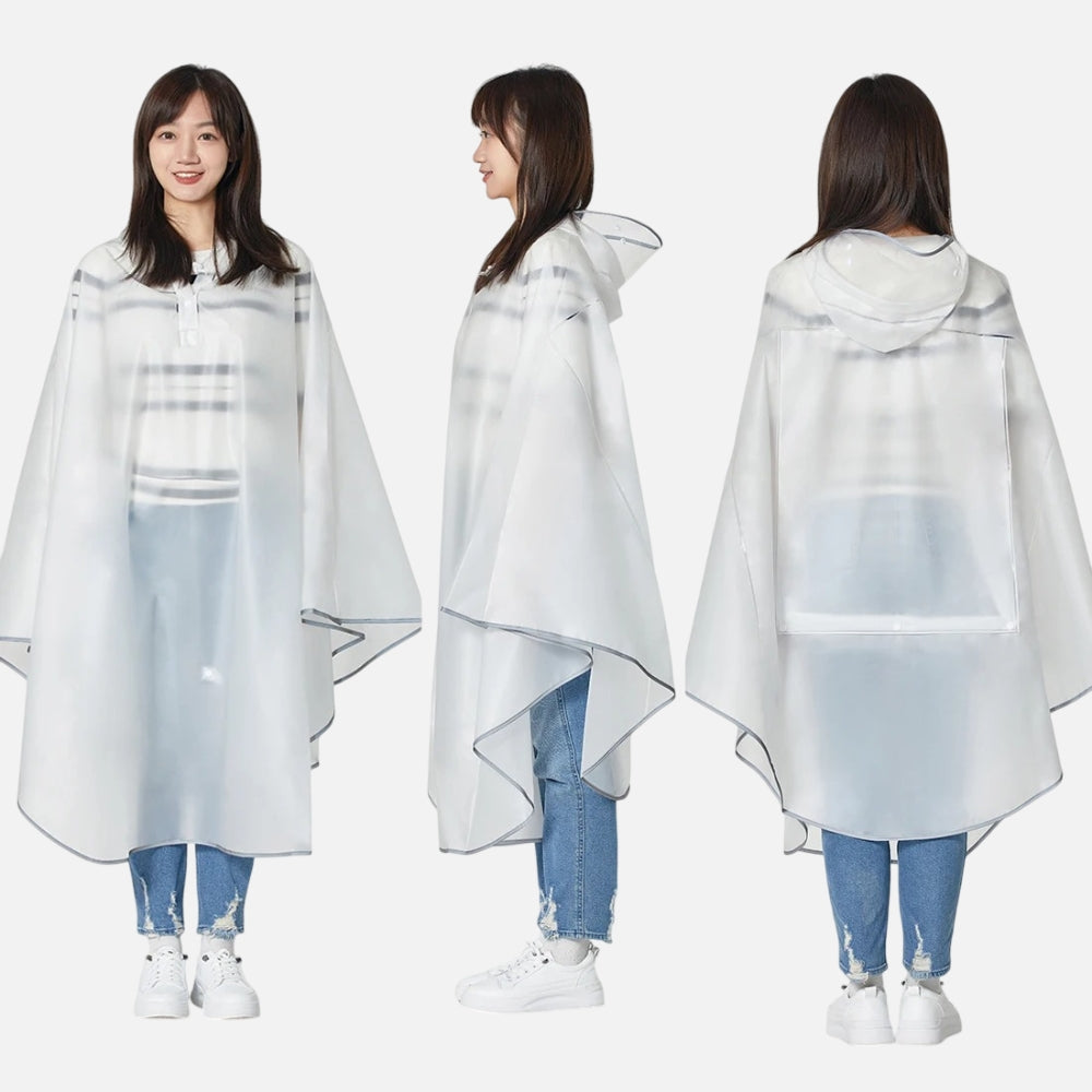 Poncho VÃ©lo Pluie Transparent vue 2 - Bracksley