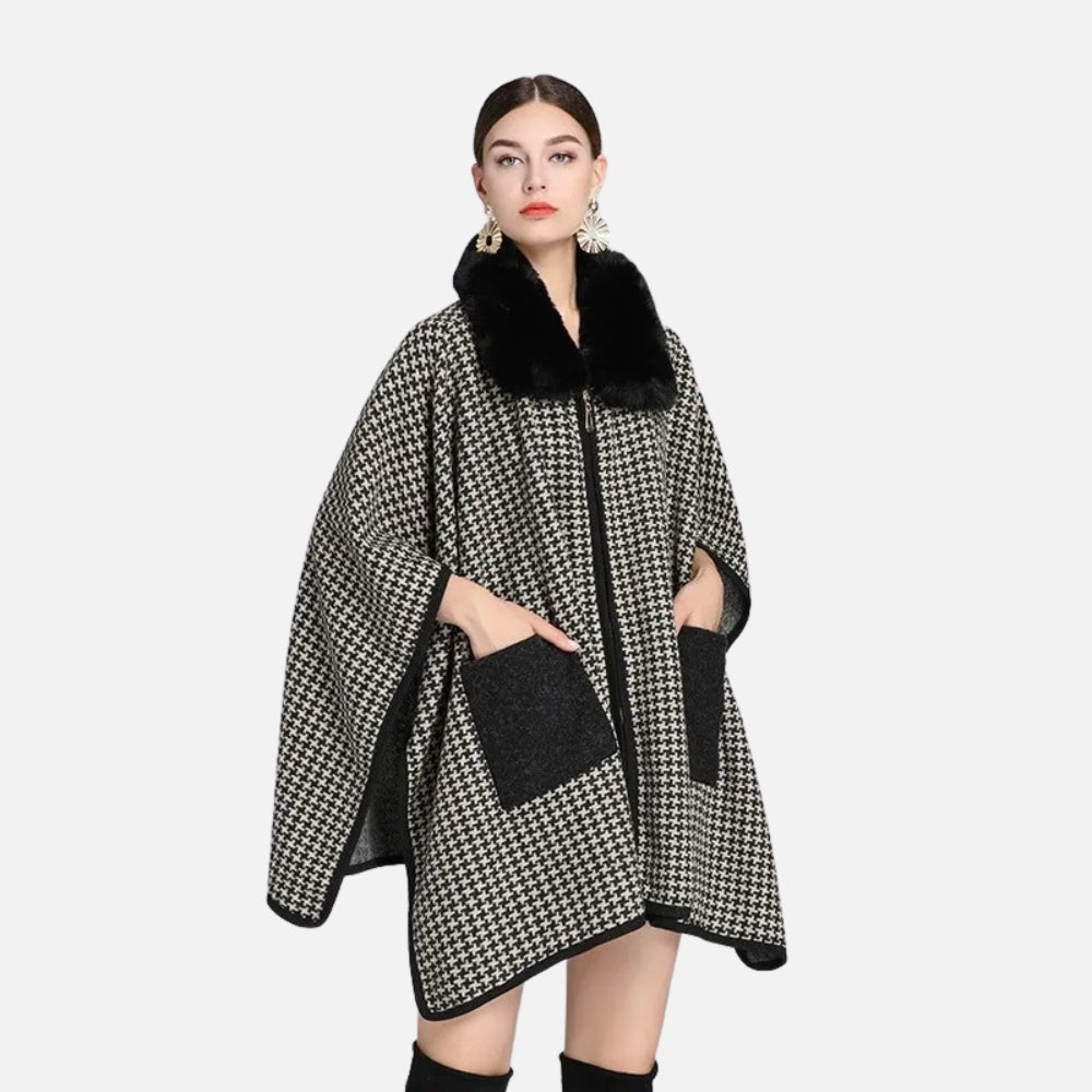Poncho Zip Col Fourrure - Bracksley