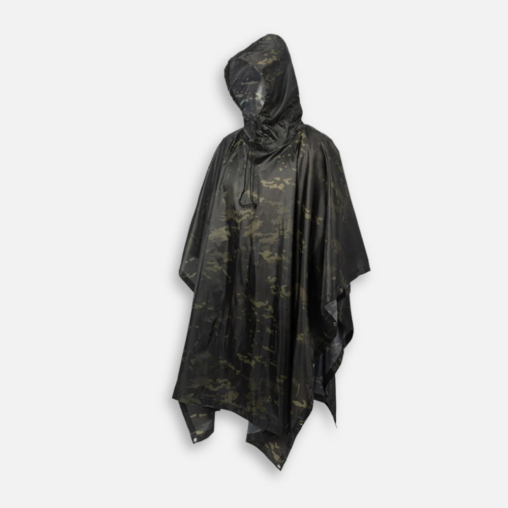 Poncho Camouflage Noir - Bracksley