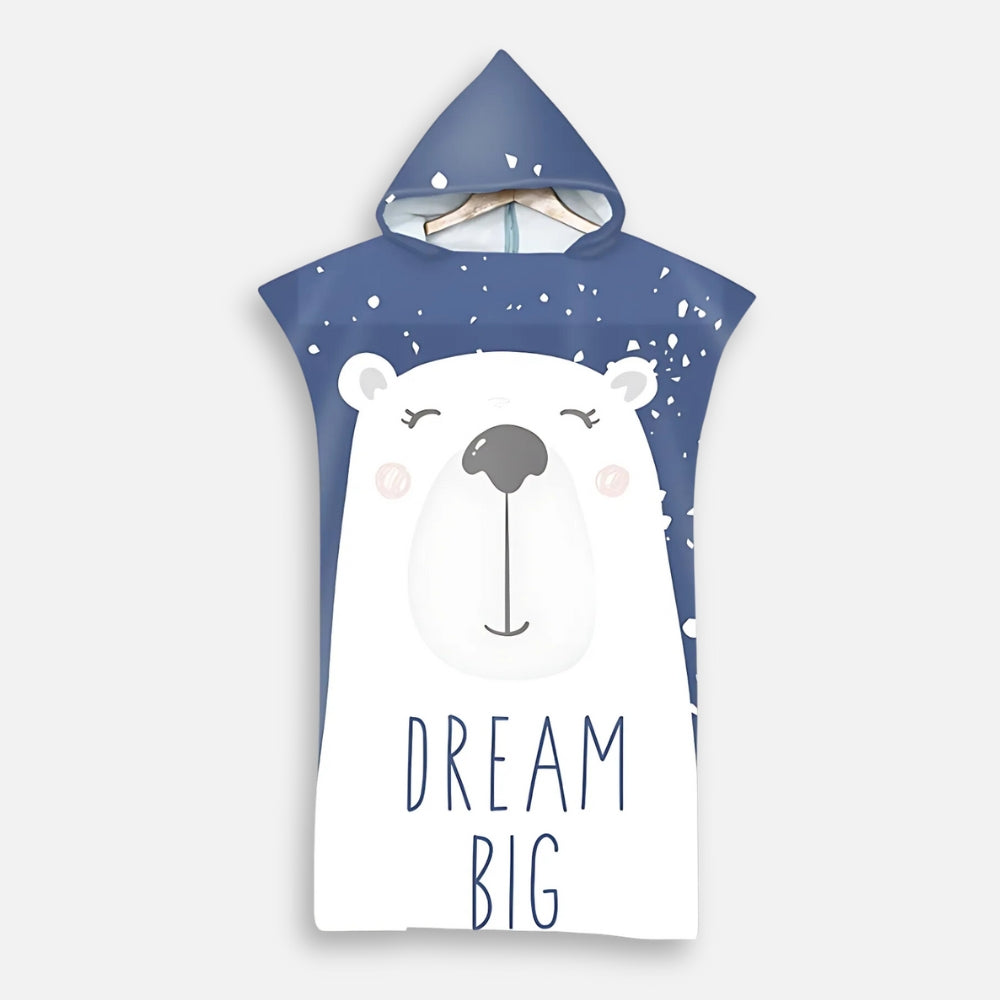 Poncho De Bain Enfant Ours Blanc - Bracksley